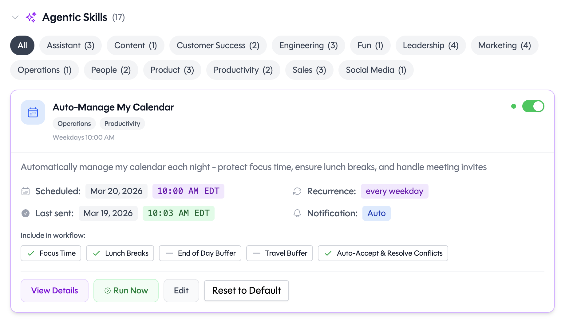 Ari calendar management